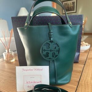Tory Burch Miller Bucket Bag Green